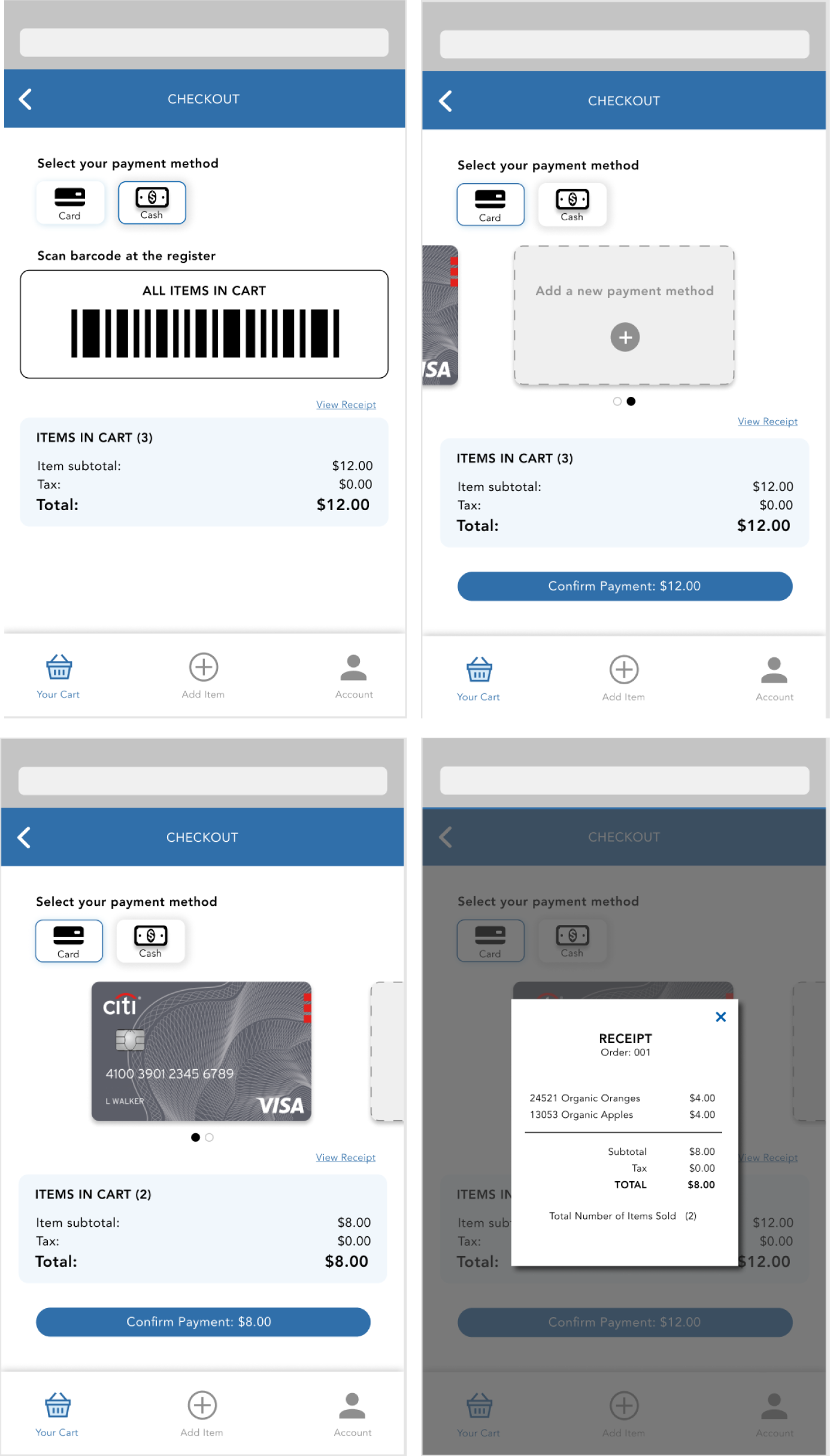 the updated 'paper' prototype we made of our web app
