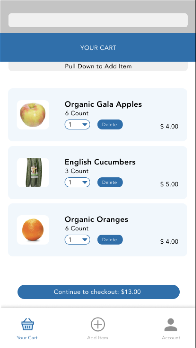 the mid-fi mockup of scanning product interface mobile version