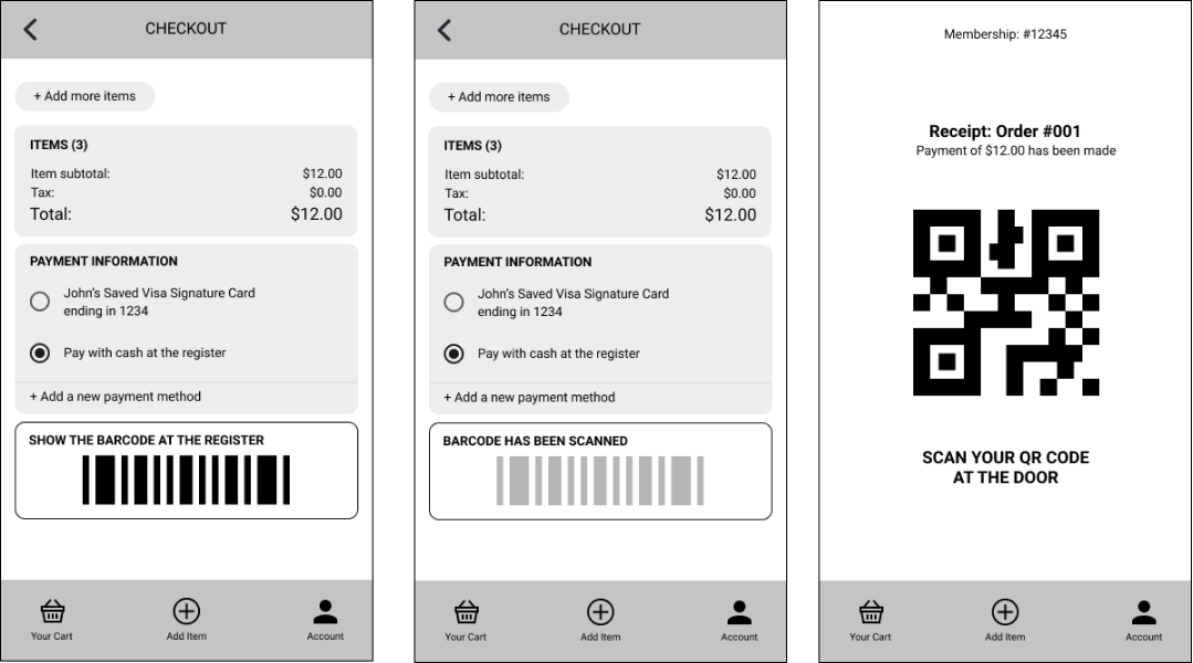 the updated 'paper' prototype we made of our web app