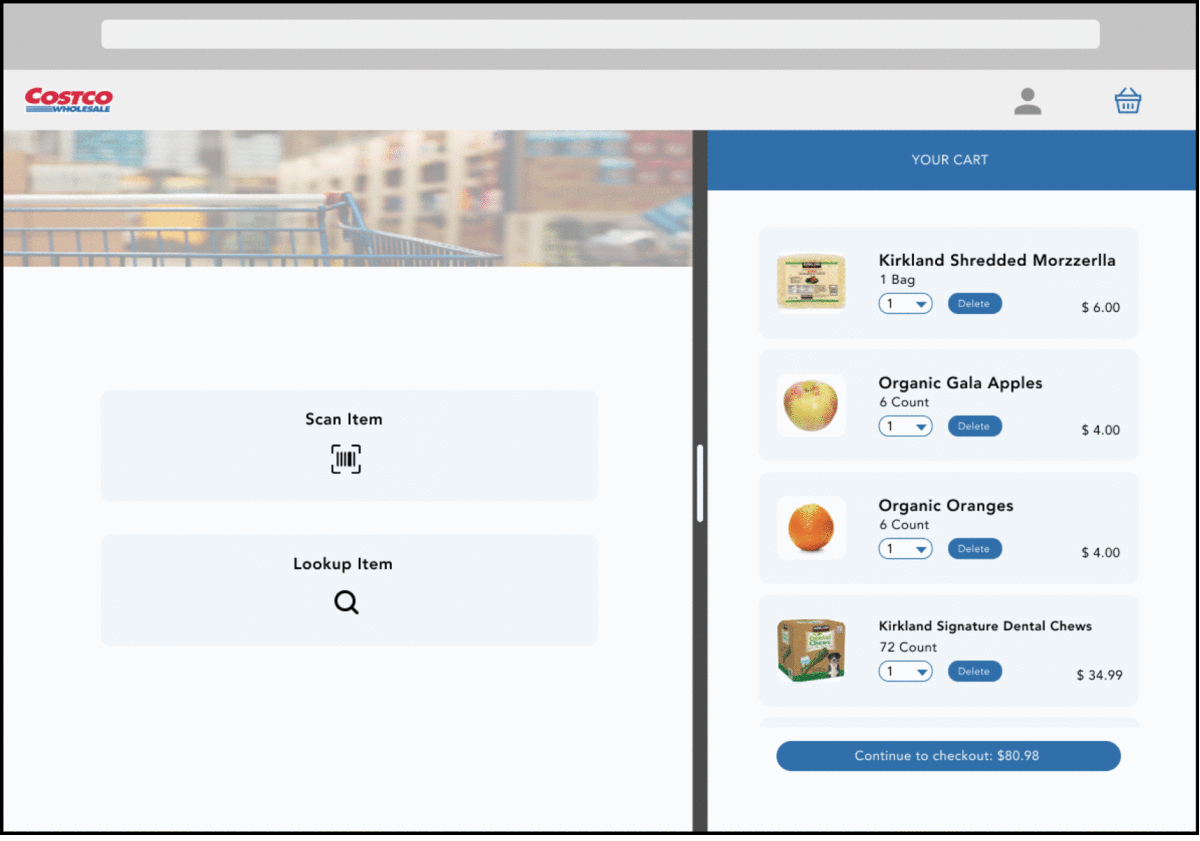 the final responsive web app interface on tablet